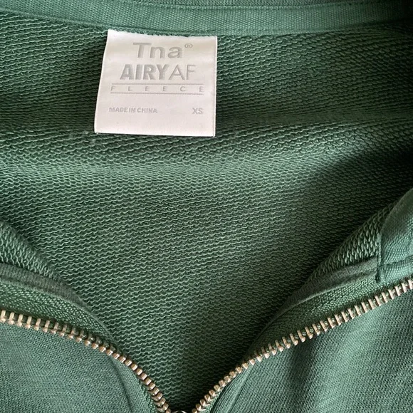 TNA green Quarter-Zip sweater - Picture 2 of 2